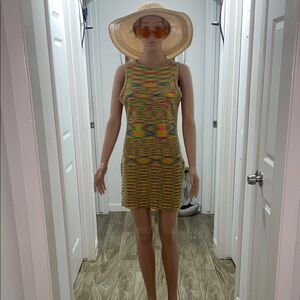 Multicolor Knit Sleeveless Dress